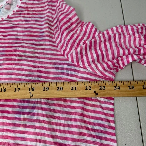 Ali Miles Patchwork Tunic Top Size XL Striped Geometric Artsy Lightweight - Picture 6 of 11